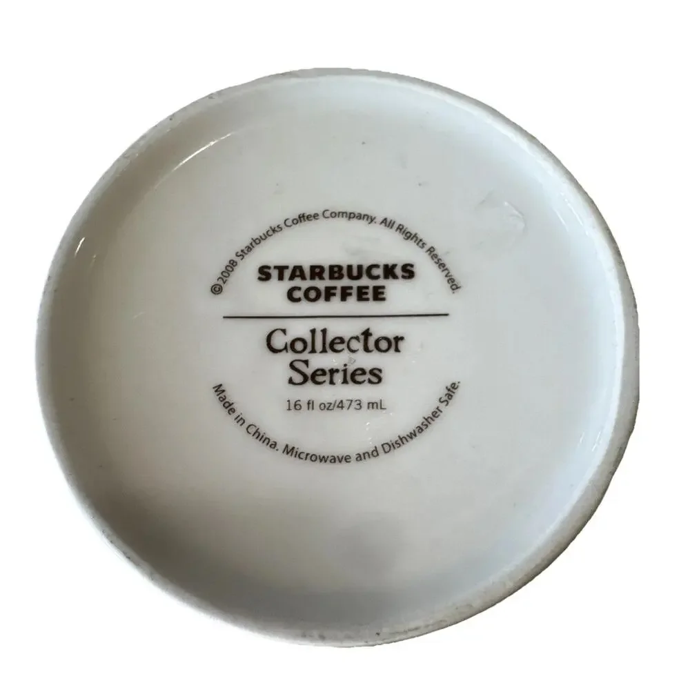 Starbucks Houston Texas Coffee Tea Mug Collector Series 16 fl oz 2008